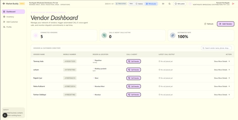 Market Buddy: Autonomous Wholesale Voice Agent – screenshot 6