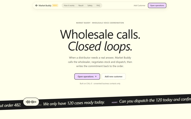 Market Buddy: Autonomous Wholesale Voice Agent – screenshot 7