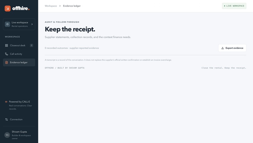 OffHire – screenshot 1