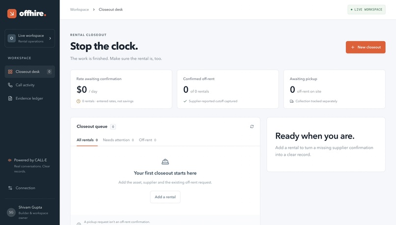 OffHire – screenshot 3