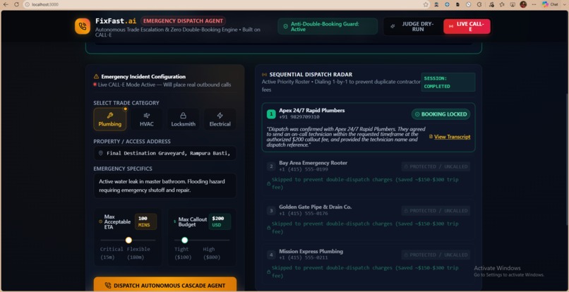 FixFast: Autonomous emergency contractor dispatch agent. – screenshot 3