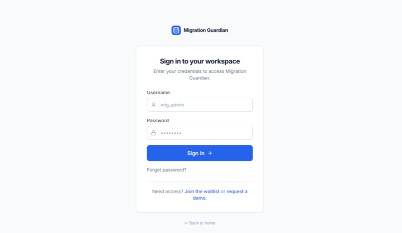 Migration Guardian – screenshot 1