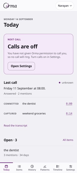 Orma - Accountability through Calls – screenshot 2
