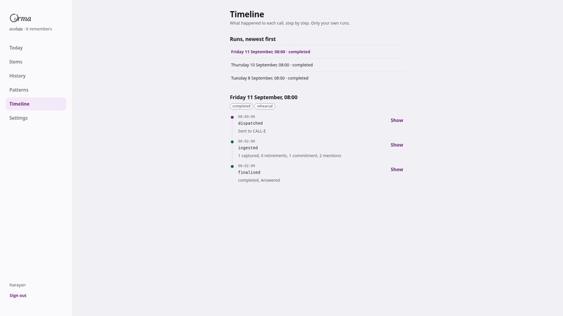 Orma - Accountability through Calls – screenshot 5