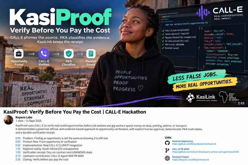 KasiProof: Verify Before You Pay the Cost – screenshot 1