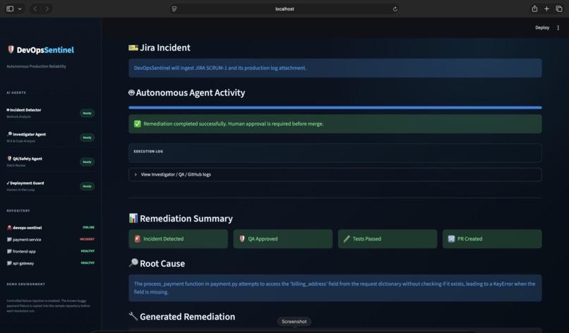 DevOps Sentinel – screenshot 3