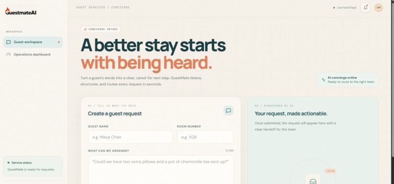 GuestMate AI – screenshot 1