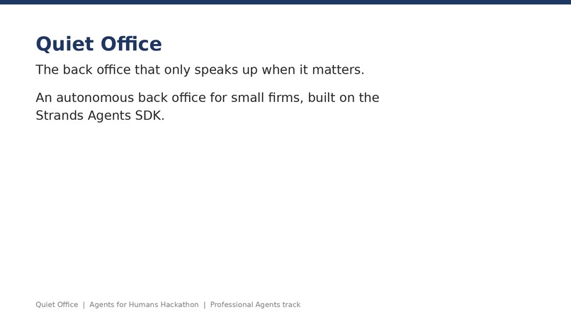 QuietOffice – screenshot 1