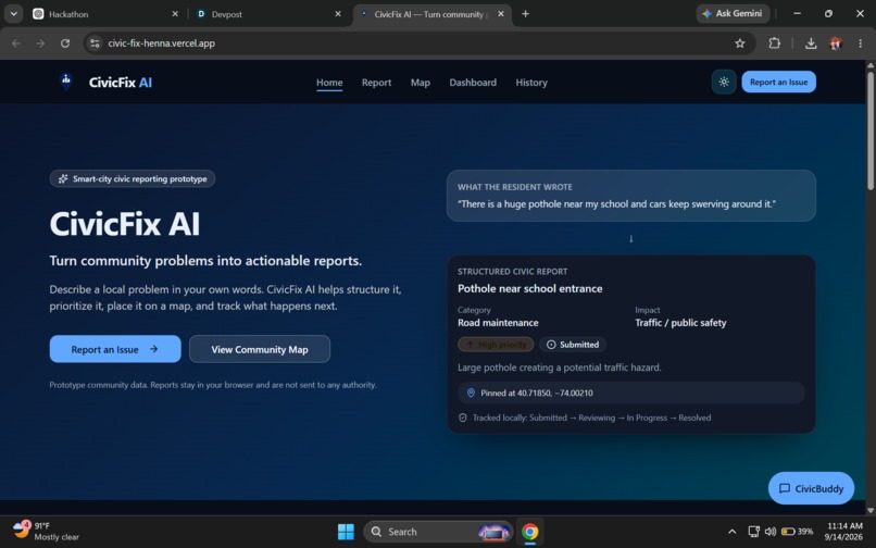 CivicFix AI – screenshot 2