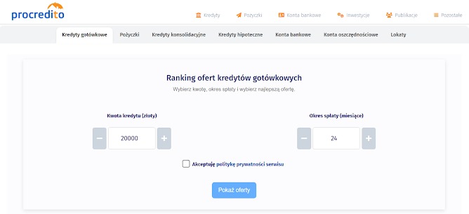 Procredito.pl – screenshot 1