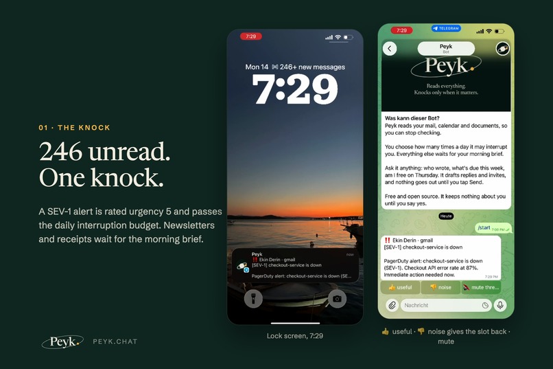 Peyk – knocks only when it matters – screenshot 2