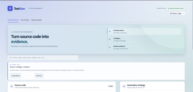 TestGen Agent – screenshot 1