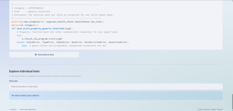 TestGen Agent – screenshot 9