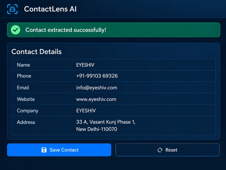 ContactLens AI – Smart Contact Extraction & Management – screenshot 4