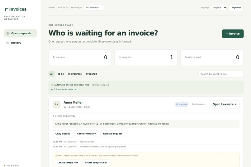 Hotel Handoff Lab – screenshot 5