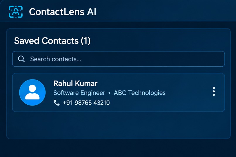 ContactLens AI – Smart Contact Extraction & Management – screenshot 11