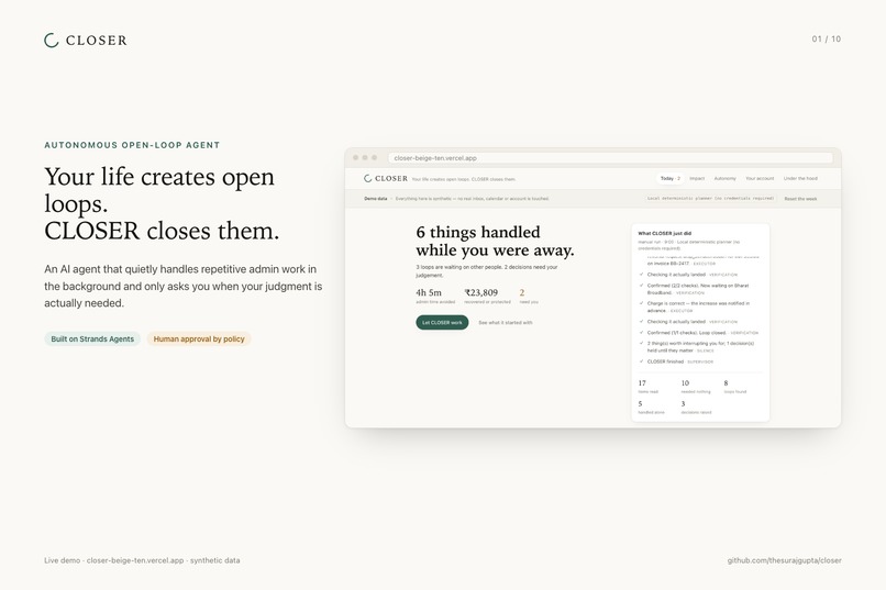Closer – screenshot 2