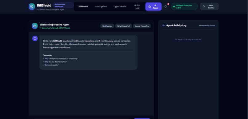 BillShield — Household Bill & Subscription Agent – screenshot 2