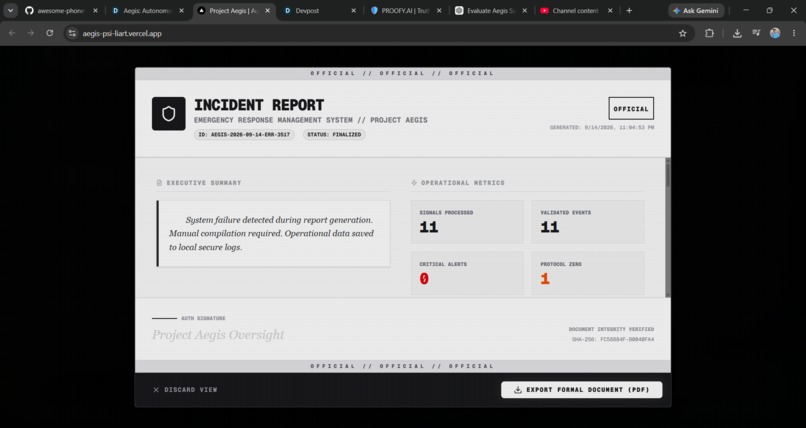 Aegis: Autonomous Multi-Agent Crisis – screenshot 1
