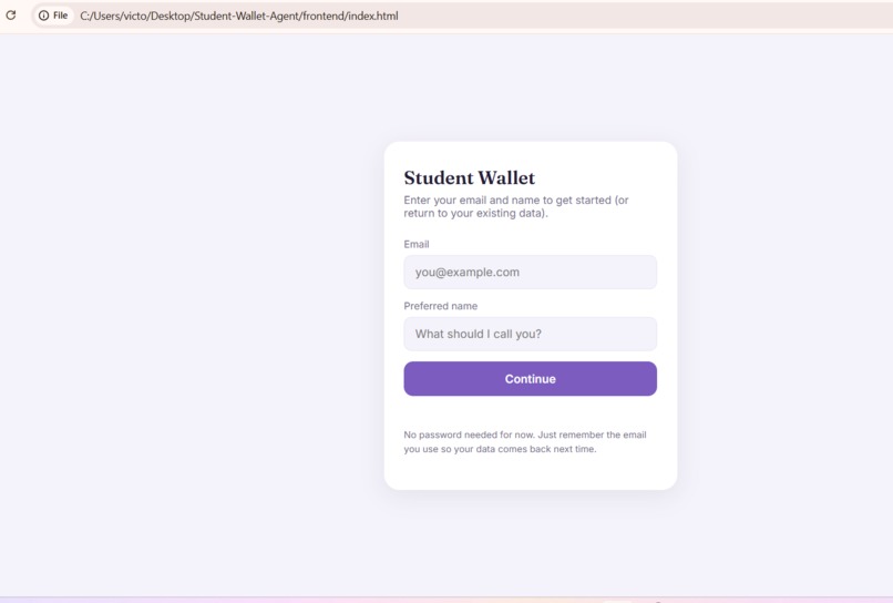 Student Wallet – screenshot 1