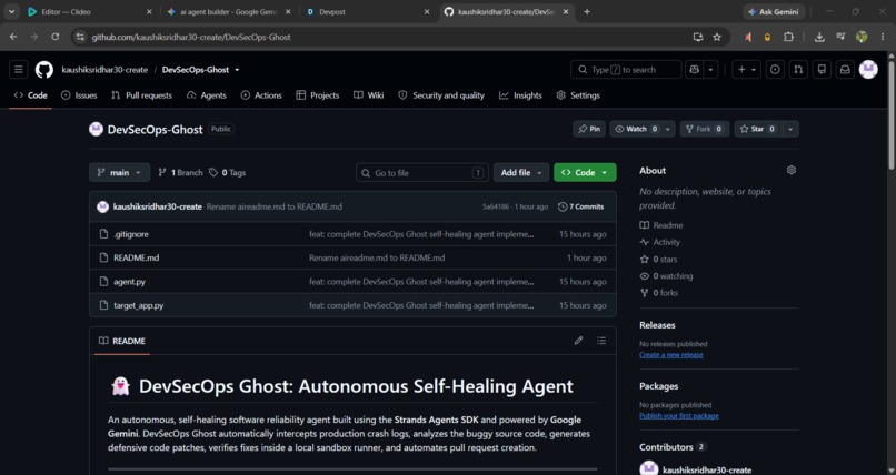 DevSecOps Ghost – screenshot 2