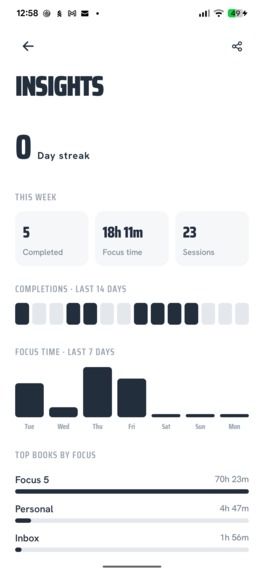Focus5 - Five Tasks. One At a Time. Done – screenshot 7