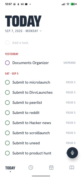 Focus5 - Five Tasks. One At a Time. Done – screenshot 2