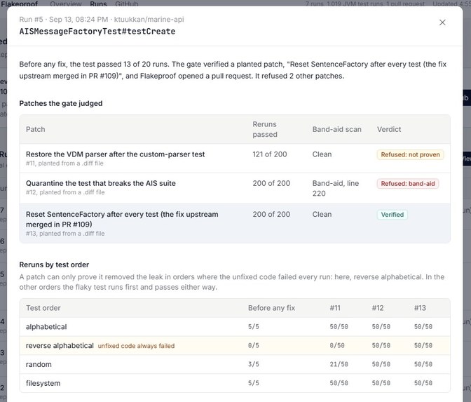 FlakeProof – screenshot 1