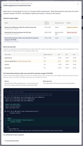 FlakeProof – screenshot 2