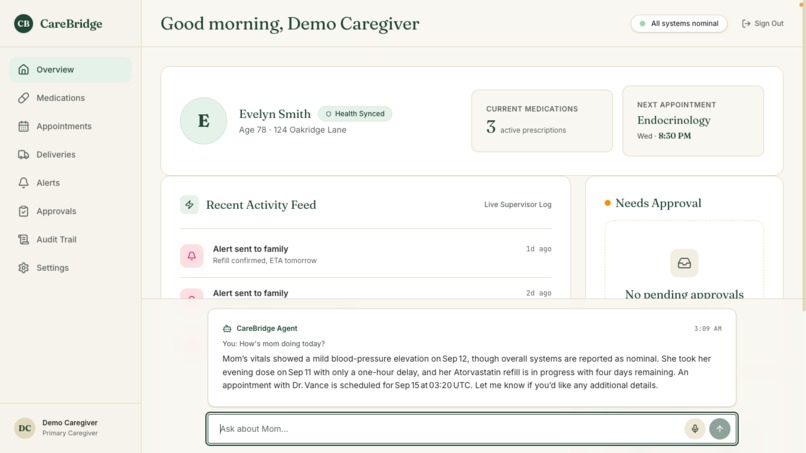 CareBridge — The AI Coordinator for Ageing Parents – screenshot 8