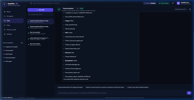 DeskPilot — Autonomous Multi-Agent Desktop  – screenshot 5