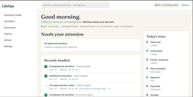 LifeOps - Your Personal Operations Agent – screenshot 1