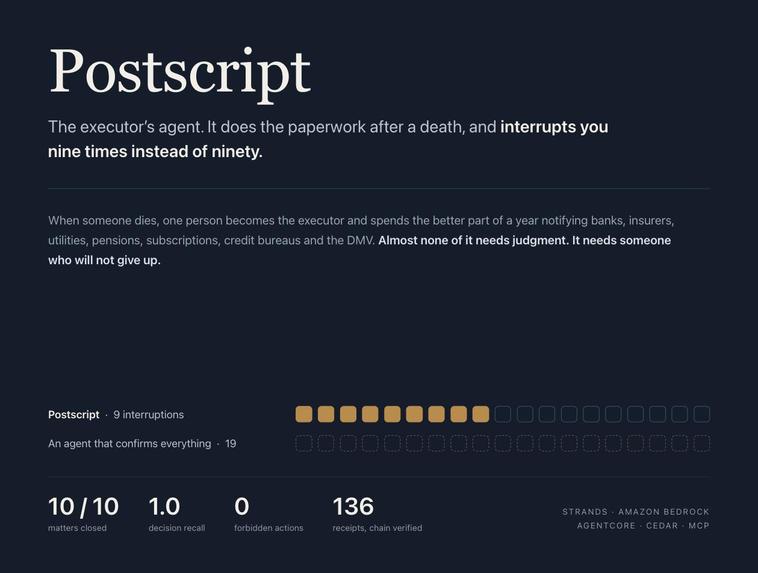 Postscript — the executor's agent – screenshot 2