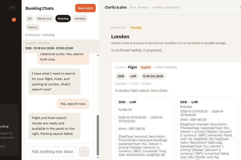 Reservedge — Intent-to-Action booking agent – screenshot 2