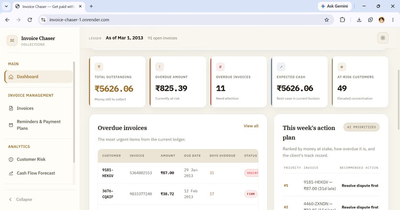 Invoice Chaser – screenshot 1