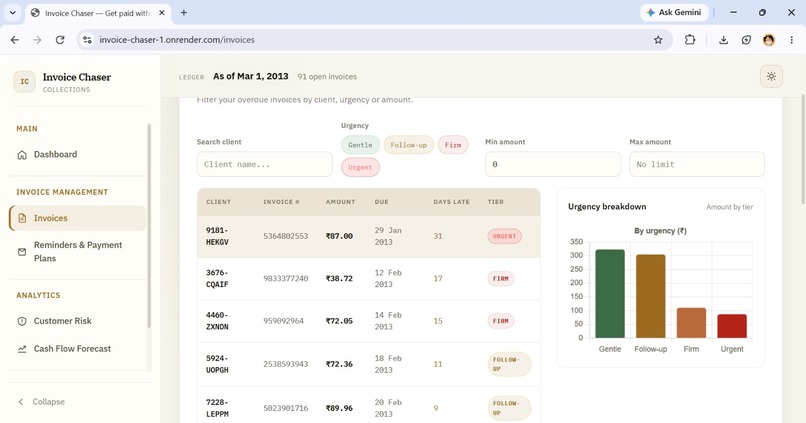 Invoice Chaser – screenshot 3
