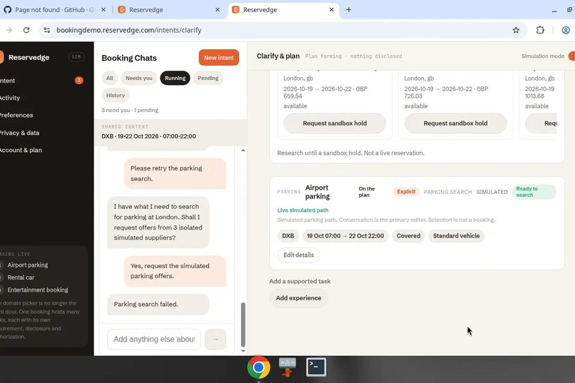 Reservedge — Intent-to-Action booking agent – screenshot 6