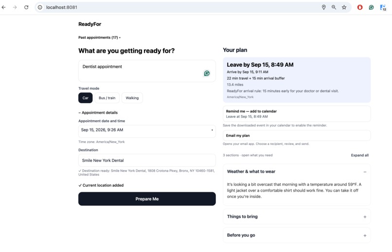 ReadyFor – screenshot 1