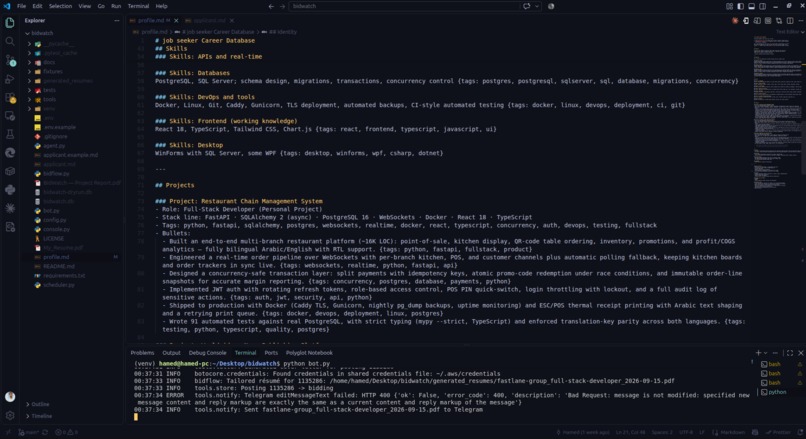 BidWatch — Your Freelance Job Scout – screenshot 2