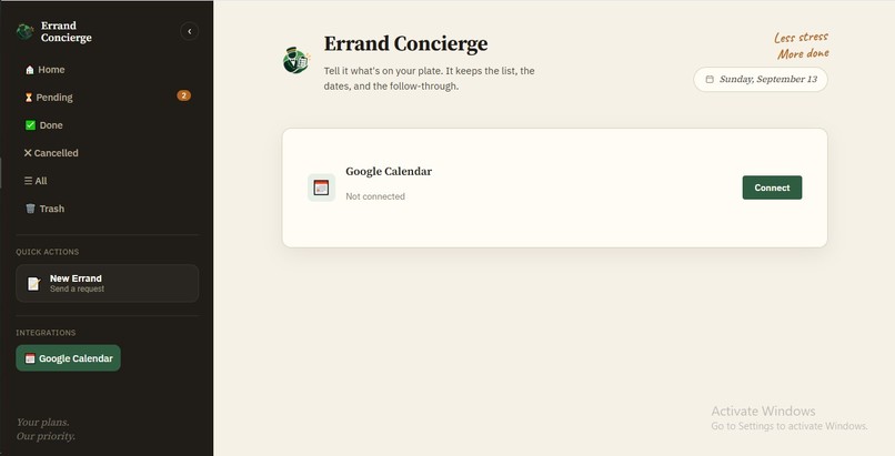 Errand-Concierge Built with Strands Agent – screenshot 9