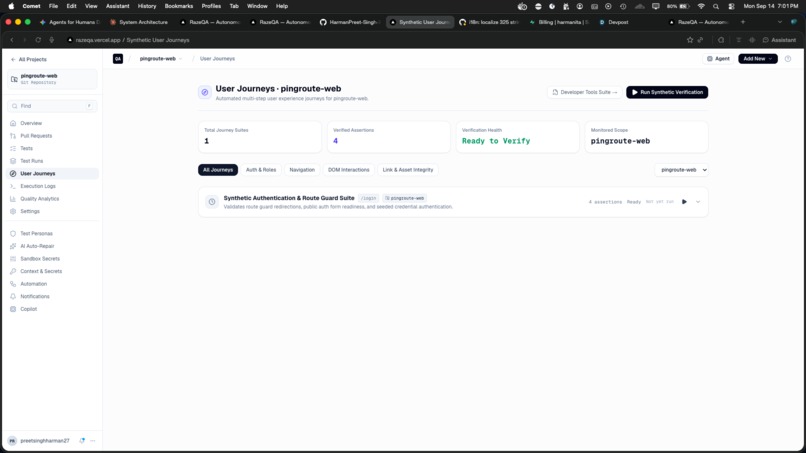 RazeQA — Autonomous Intent-to-Verification Engine – screenshot 1