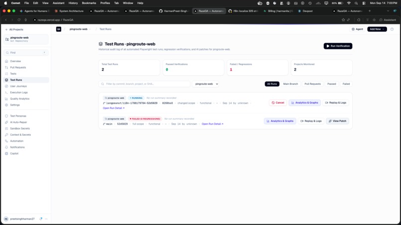 RazeQA — Autonomous Intent-to-Verification Engine – screenshot 3