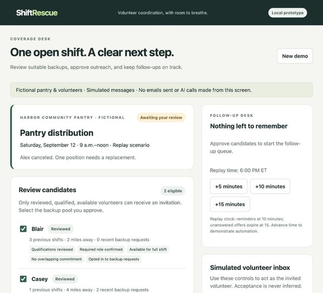 ShiftRescue – screenshot 1