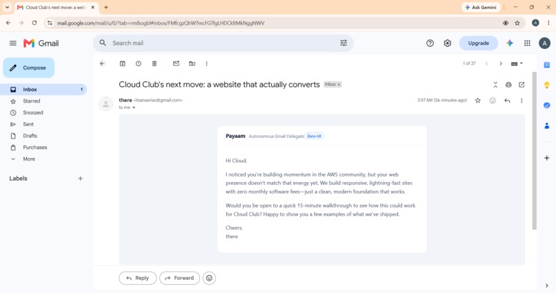 Payaam — Autonomous Email Agent – screenshot 3