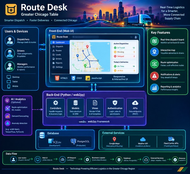 Route Desk  Greater Chicago Table  – screenshot 1