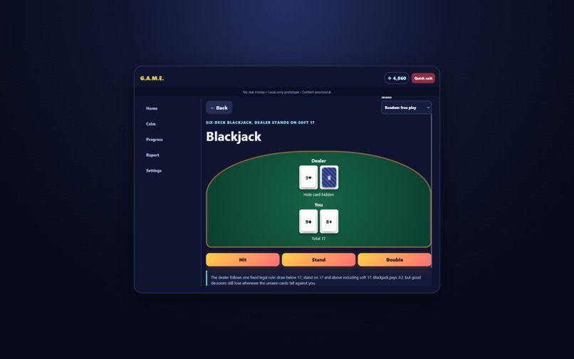 G.A.M.E. — Gambling Awareness Manic Education – screenshot 1