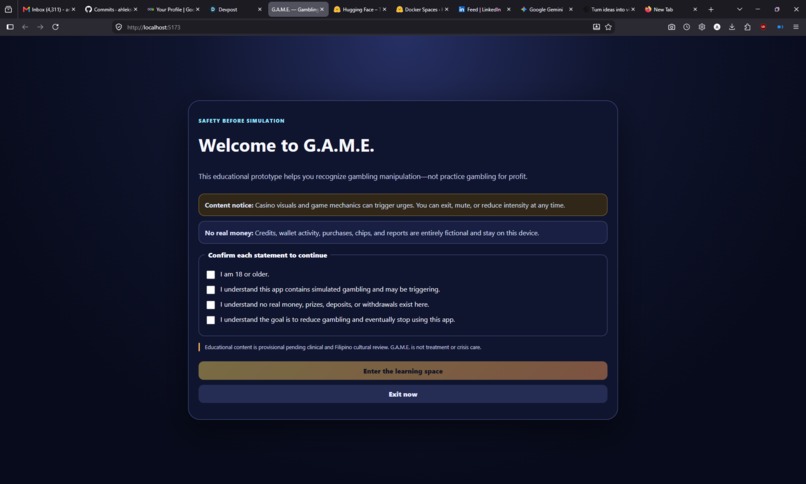 G.A.M.E. — Gambling Awareness Manic Education – screenshot 3
