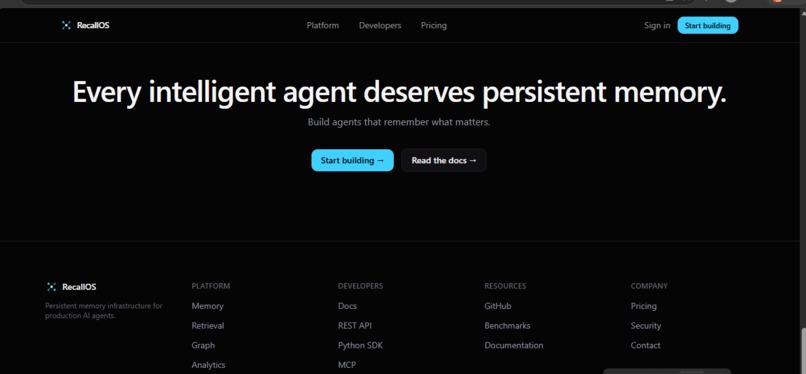 RecallOS: Local Memory Operating System for AI Agents – screenshot 9