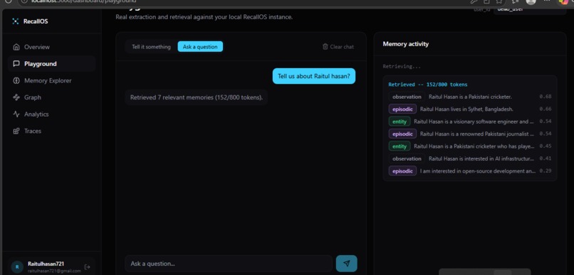 RecallOS: Local Memory Operating System for AI Agents – screenshot 12