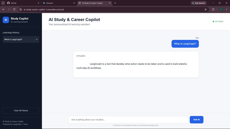 AI Study & Career Copilot – screenshot 1